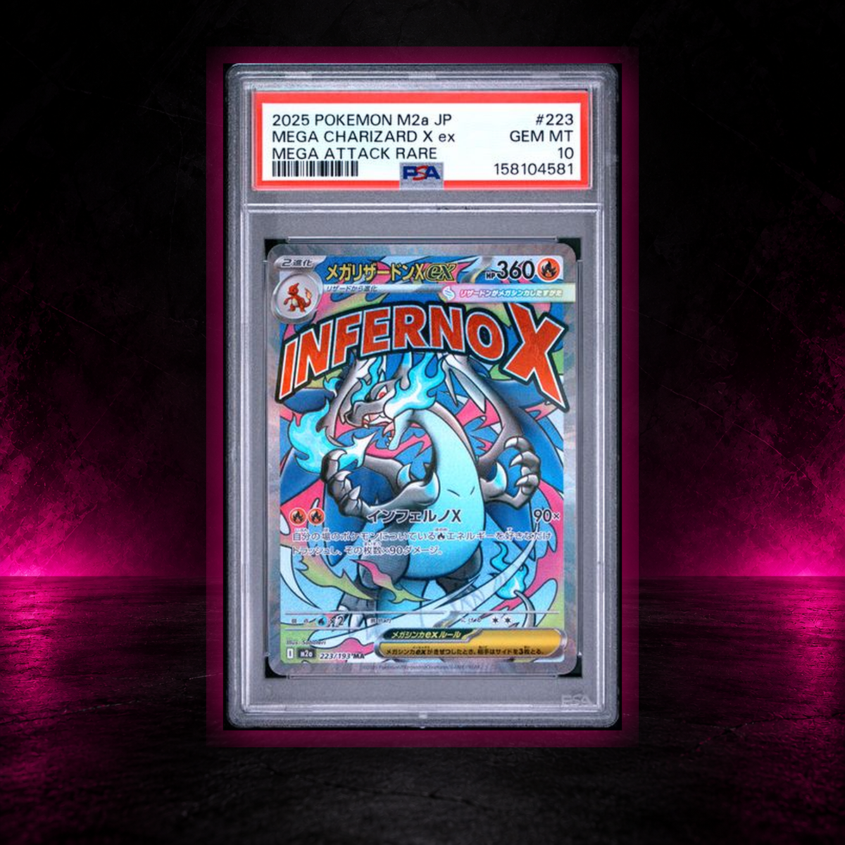 Mega Charizard X ex 223/193 Mega Attack Rare Japanisch PSA 10